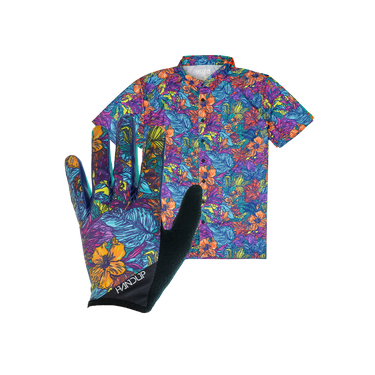 Dirt Surfin Floral Button Up/Glove Bundle