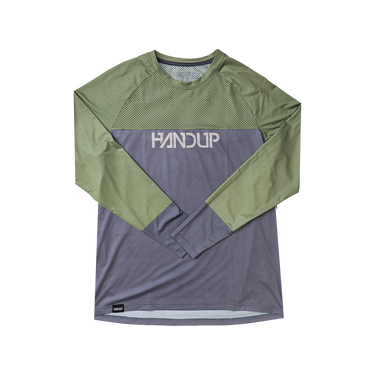 Long Sleeve VenTop Jersey - Moss Green/Steel Grey