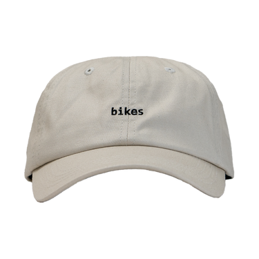 Unstructured Dad Hat - Ivory "Bikes"