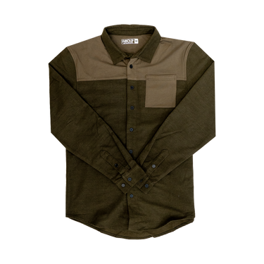 FlexTop Flannel - Solid Olive