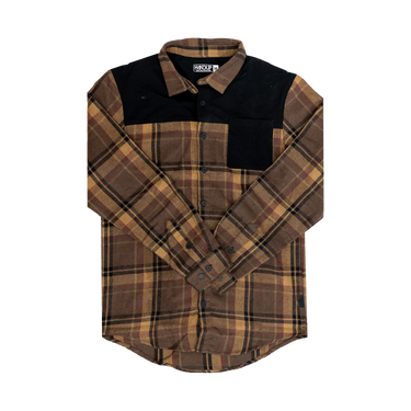 FlexTop Flannel - Brown/Tan