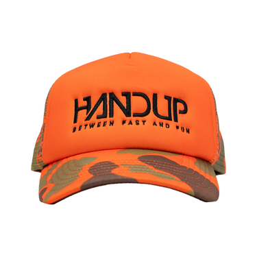 Foam Trucker Hat - Orange Camo