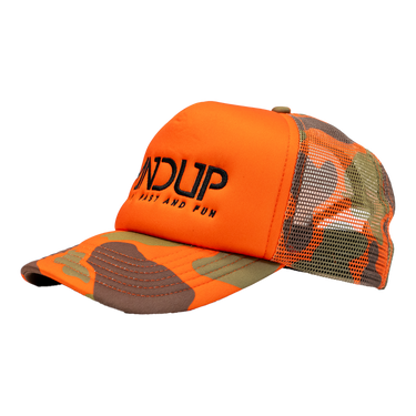 Foam Trucker Hat - Orange Camo