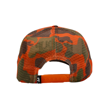 Foam Trucker Hat - Orange Camo