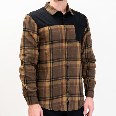 FlexTop Flannel - Brown/Tan