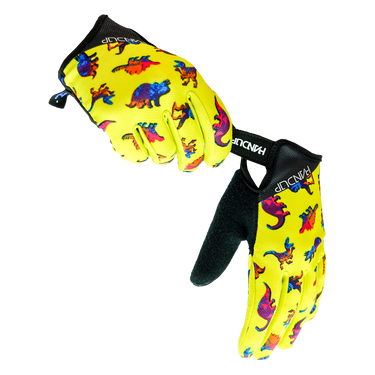 Youth Gloves - Hi Viz Dinosaurs