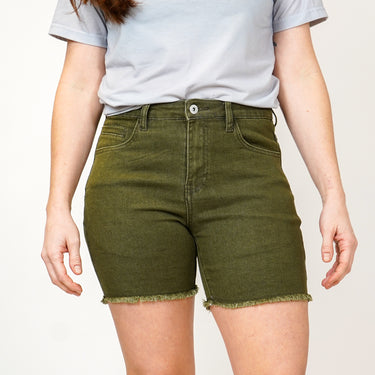 5.5" Stretch Jorts - Army Olive