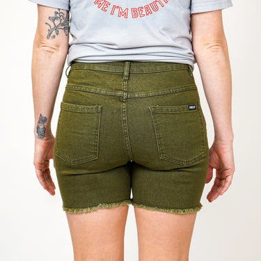 5.5" Stretch Jorts - Army Olive