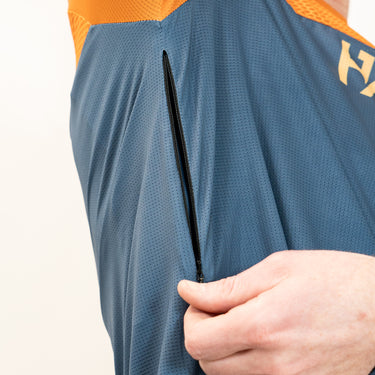 Long Sleeve VenTop Jersey - Burning Orange/Slate Grey