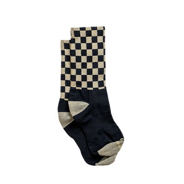 Socks - Checkered Black/Tan