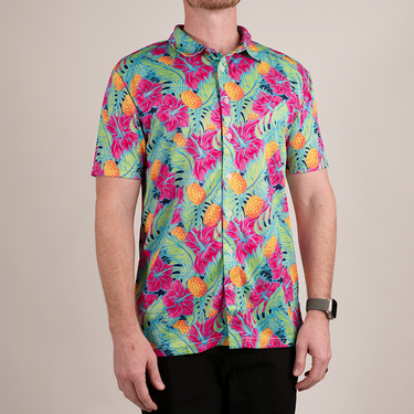 FlexGRID Button Up - Pineapples of the Caribbean